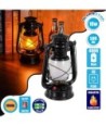 GLOBOSTAR® FIREWATCH 76546 Διακοσμητικό Φαναράκι LED 10W 500lm 360° Επαναφορτιζόμενο DC 5V με Μπαταρίες 2x18650 IP20 Ultra Θερμό Λευκό 1800K - Μ15 x Π11.5 x Υ23.5cm - 2 Χρόνια Εγγύηση